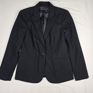INC International Concepts Blazer Women's One Button Black Size 8